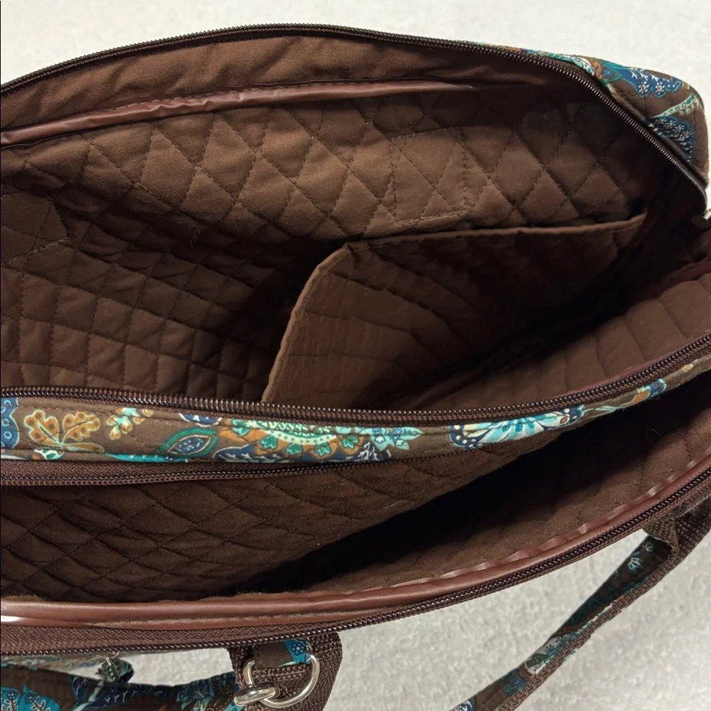 Vera Bradley Floral Brown and aqua Women's computer laptop Bag